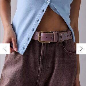 Urban outfitters Heart-Patterned Purple Belt